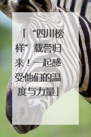 “四川榜样”载誉归来！一起感受他们的温度与力量